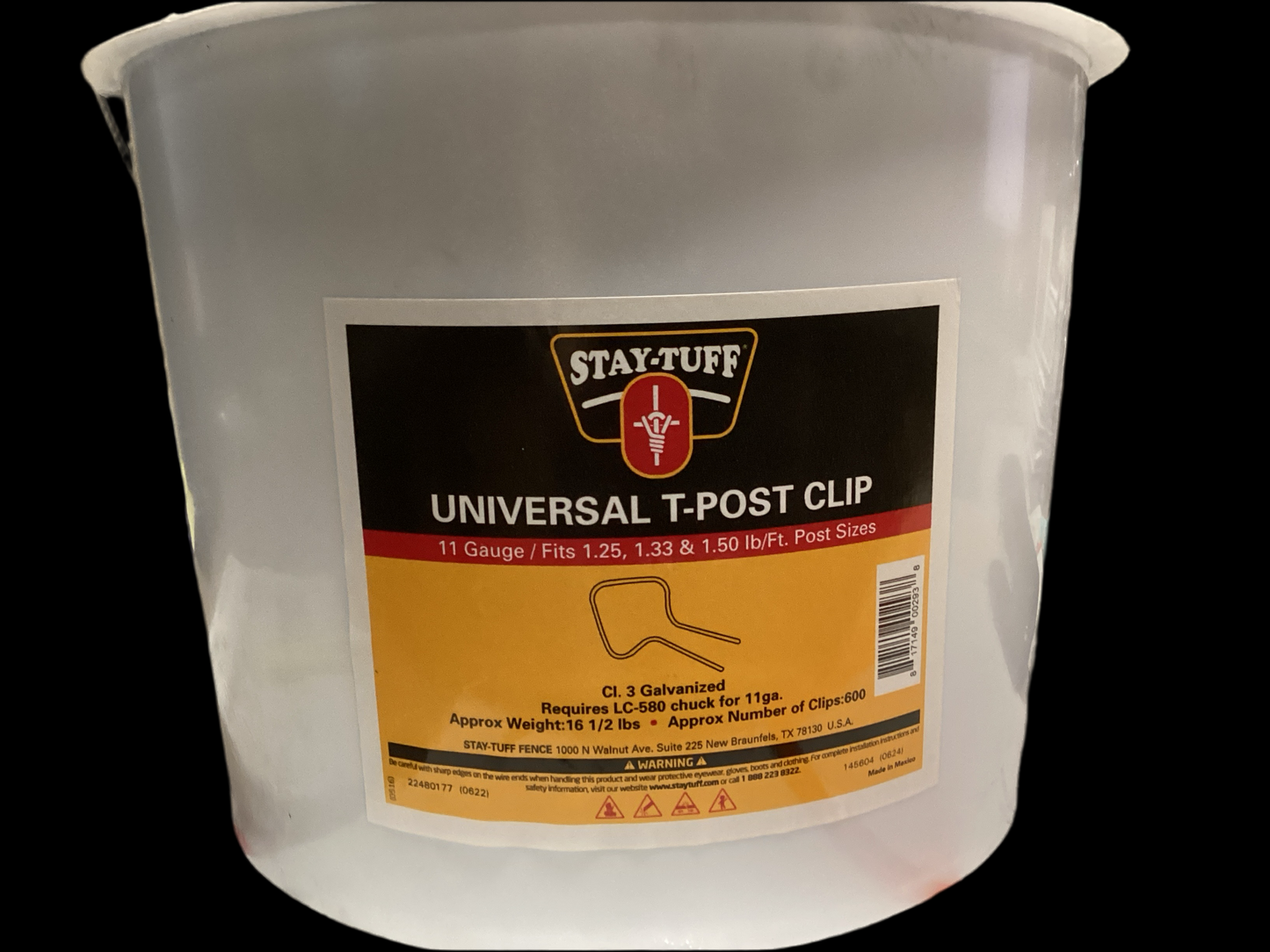 ST-T Post Clip Universal Bucket 600ct