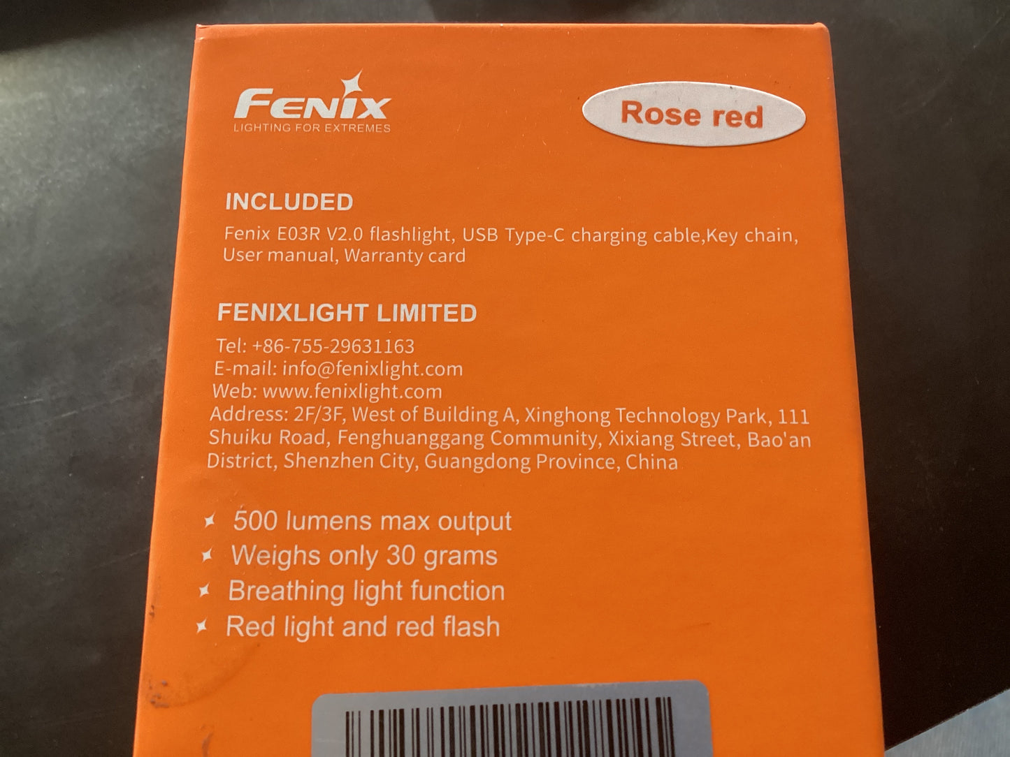 Fenix E023 Rose Gold