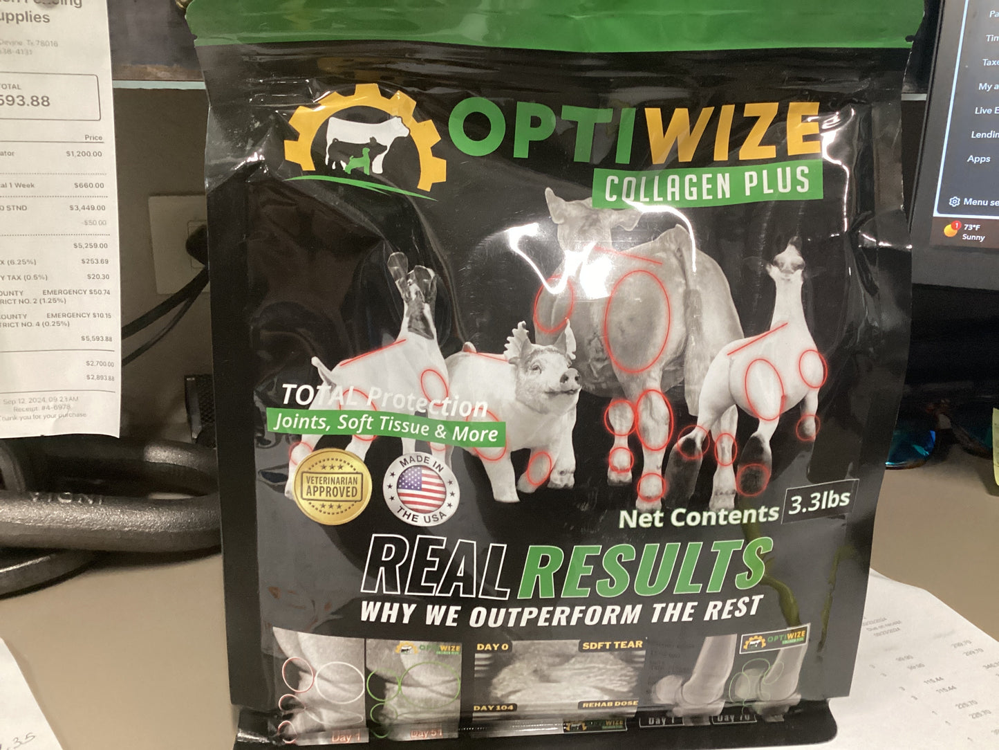OptiWize Collagen + Plus Livestock 3.3lb