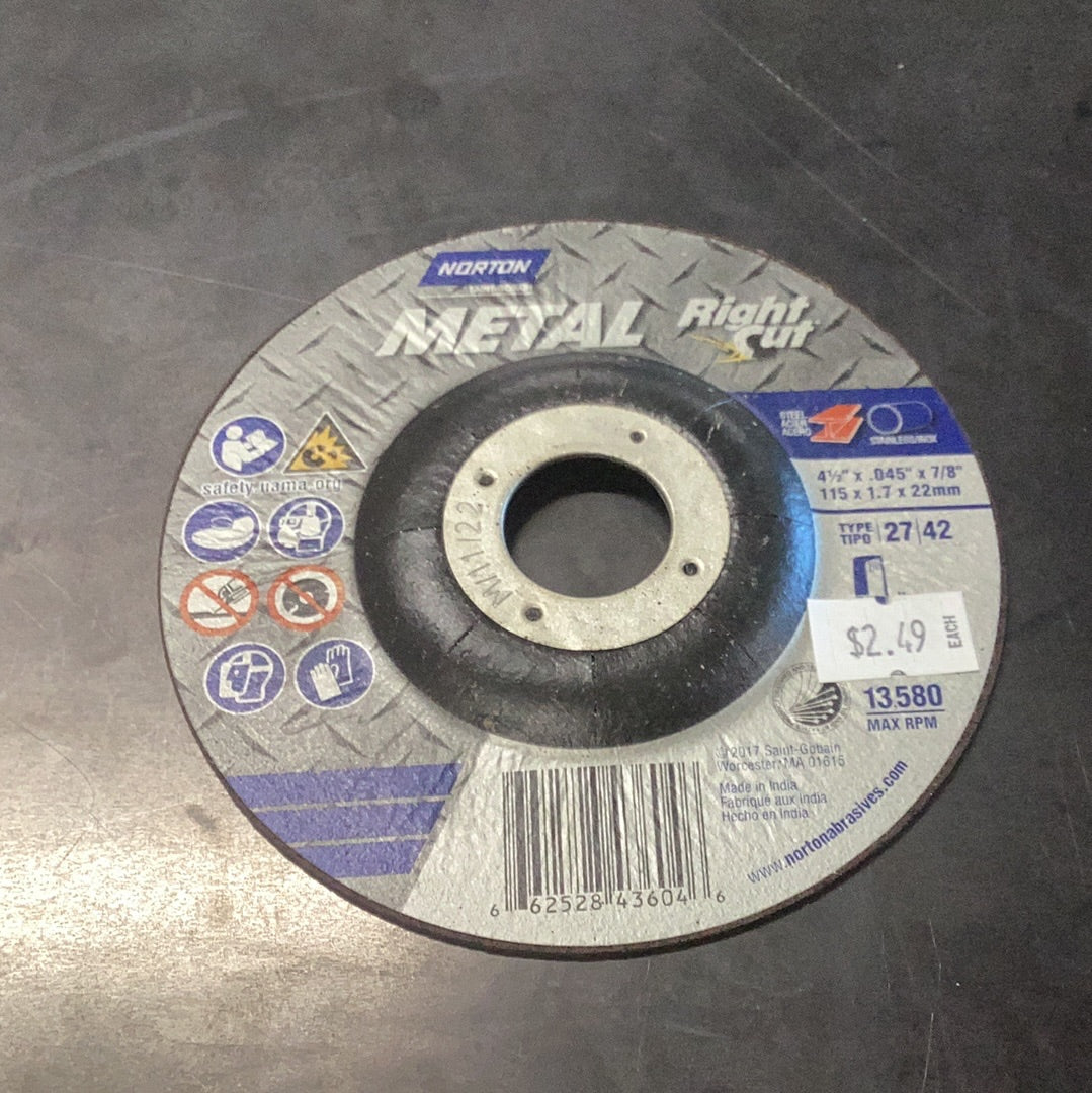Norton Metal 4 1/2"x7/8"