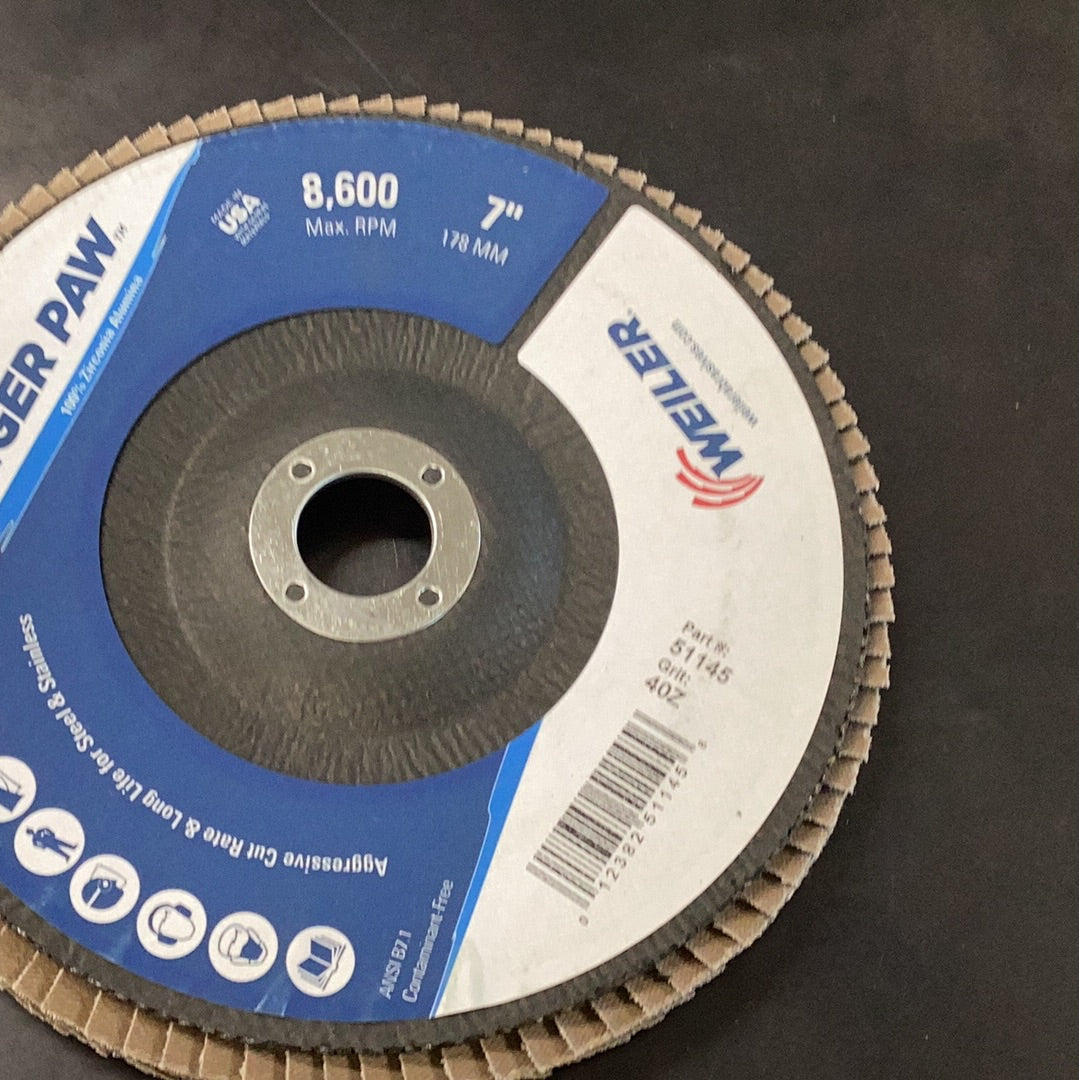 Weiler 7” Tiger Paw 8,600