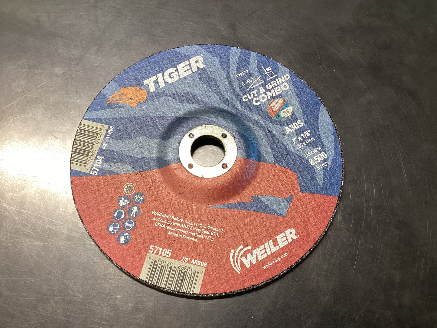 Weiler Tiger 7” x 1/8” 8,500