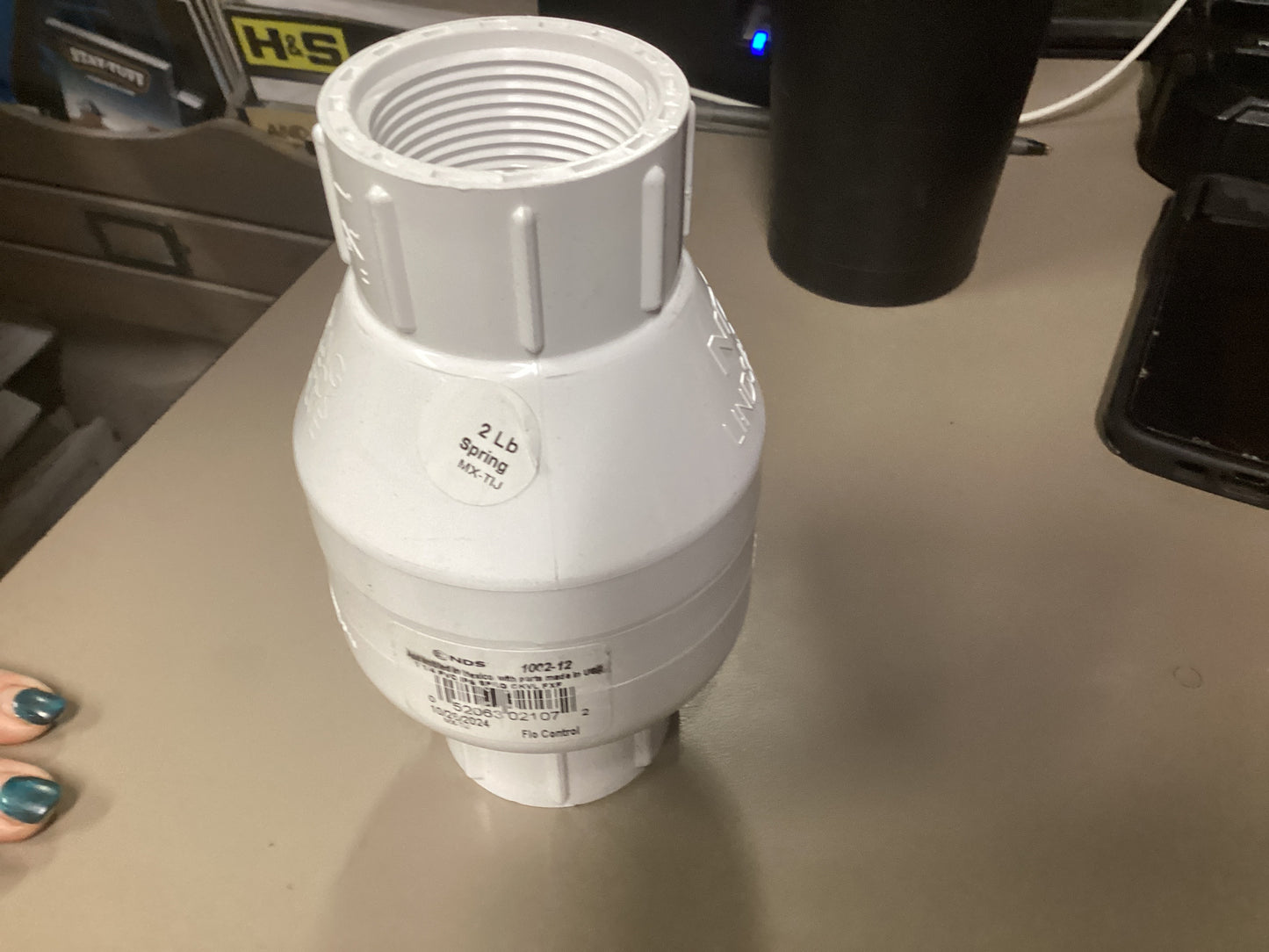 1 1/4 PVC check valve