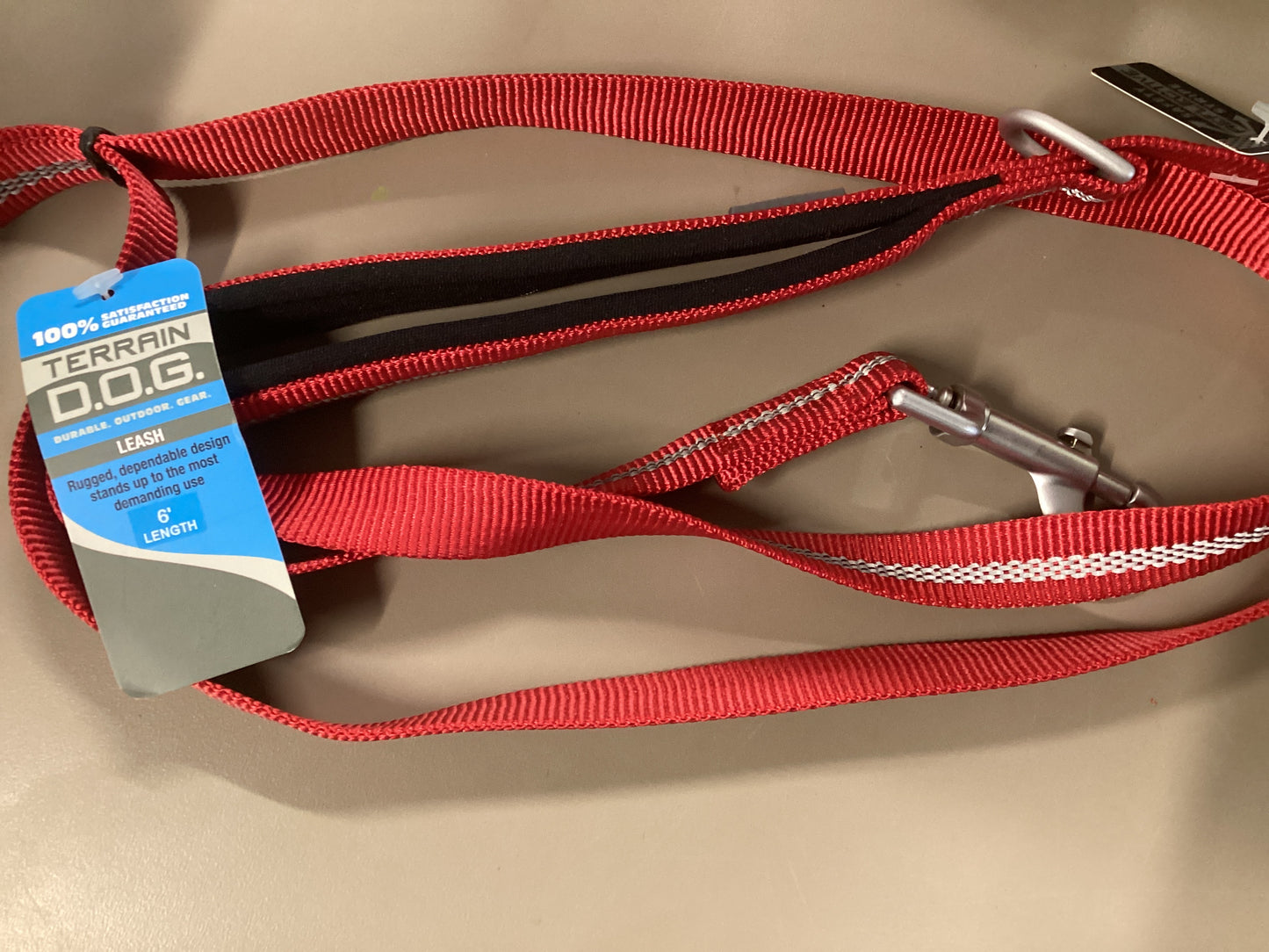Lined Leash Red