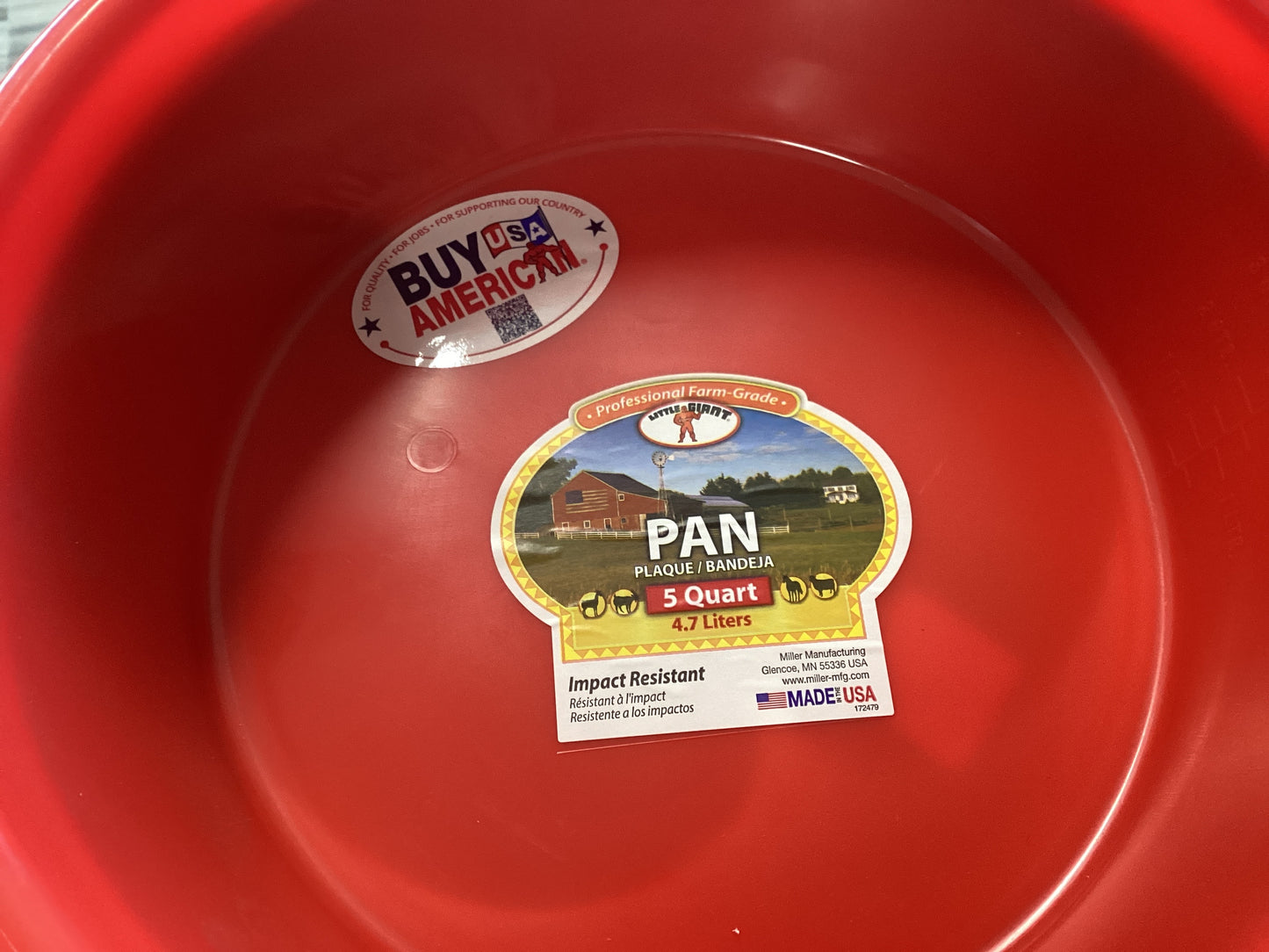 Pan 5 Quart Red