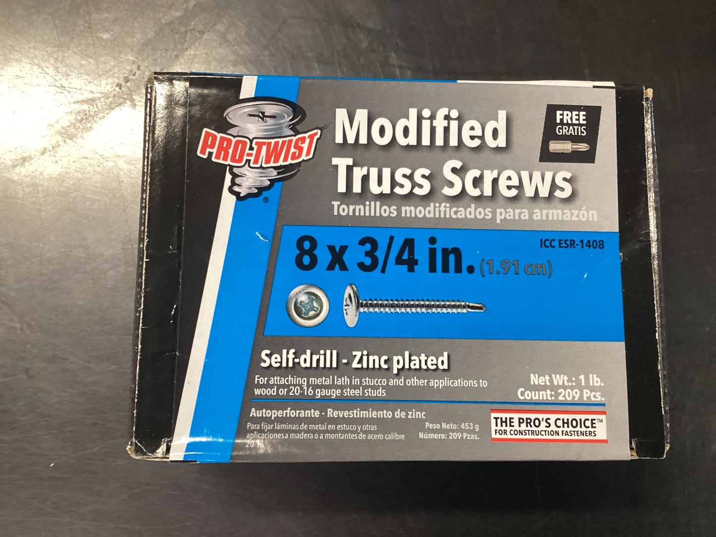 8”x3/4” Truss Screws