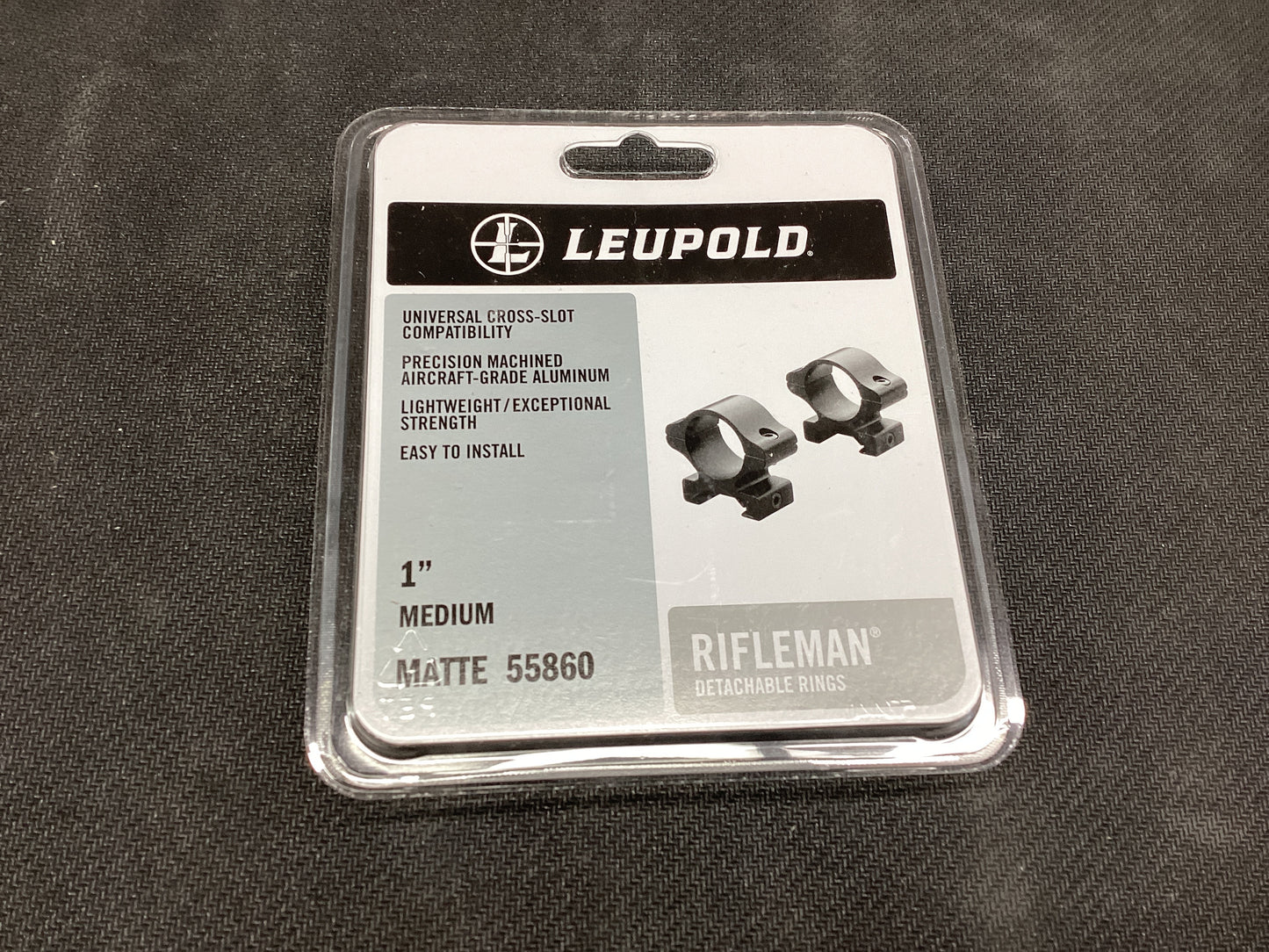 LEUPOLD RIFLEMAN Detachable Rings 1” Medium Matte