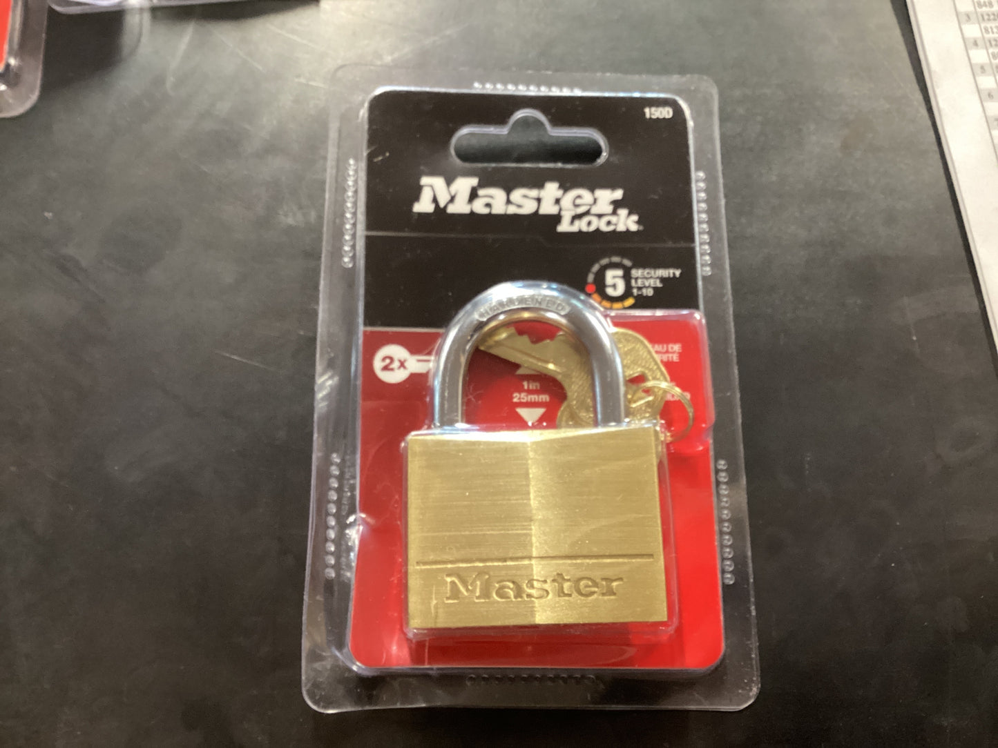 Master Lock 1in Solid Brass