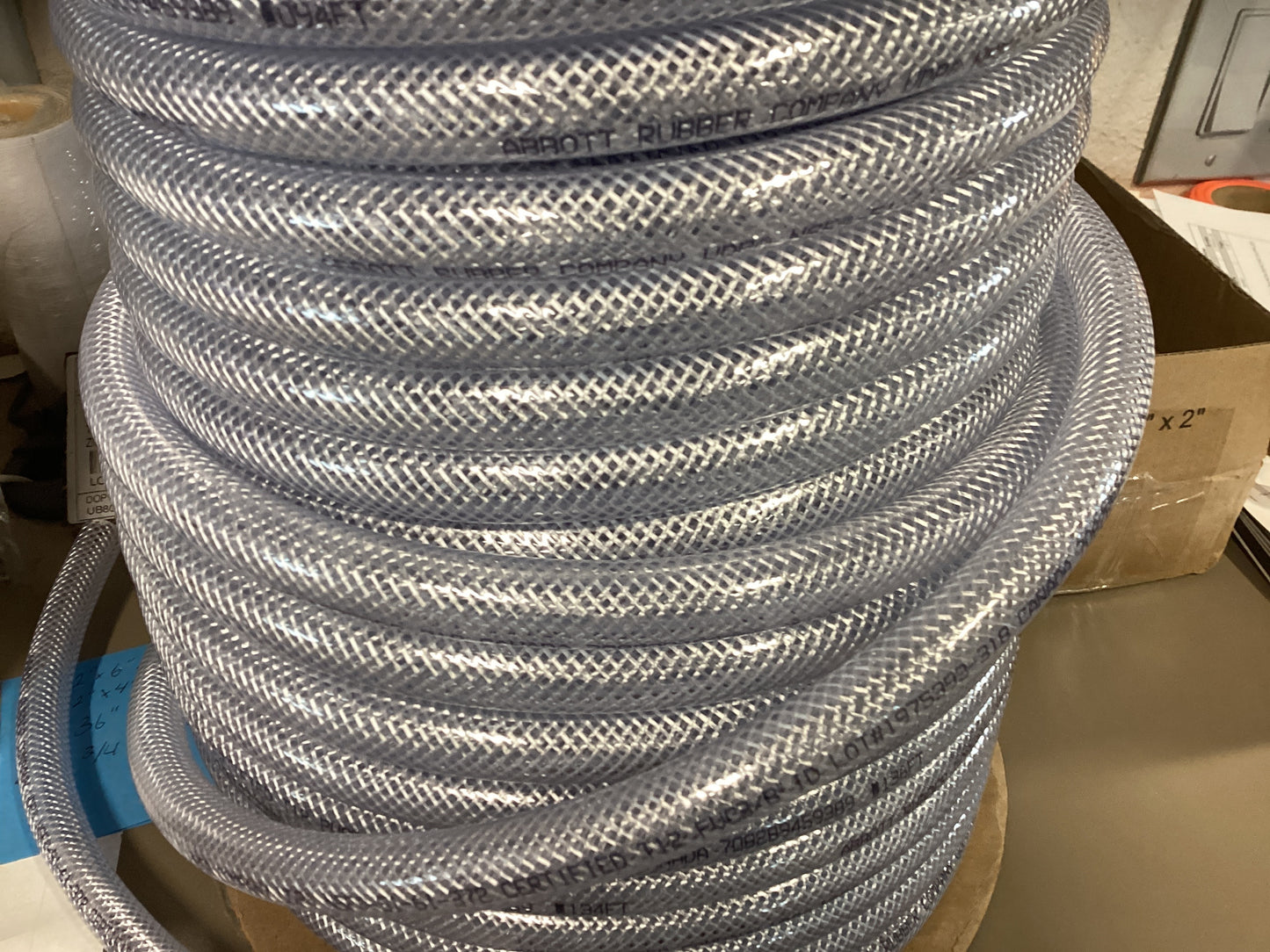 3/8” poly Braid Clear Hose