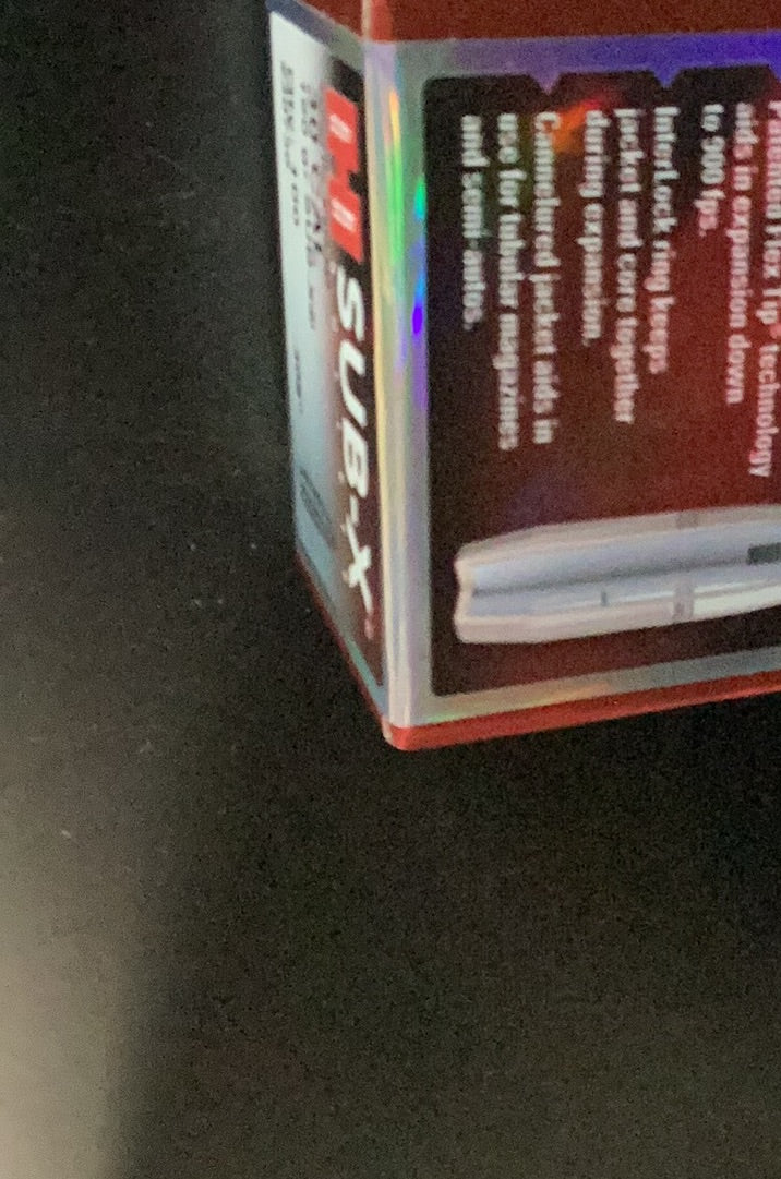 Hornady Sub X 30 Cal 190gr