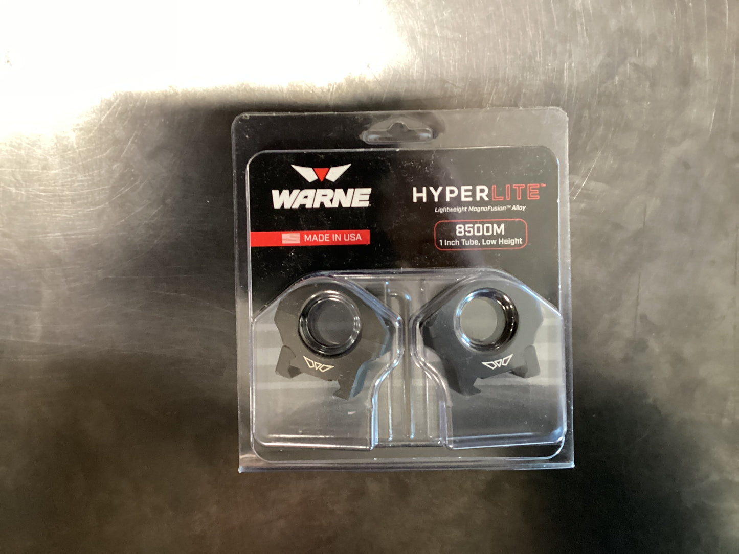 Warne 8500 hyperlite 1”low matte rings