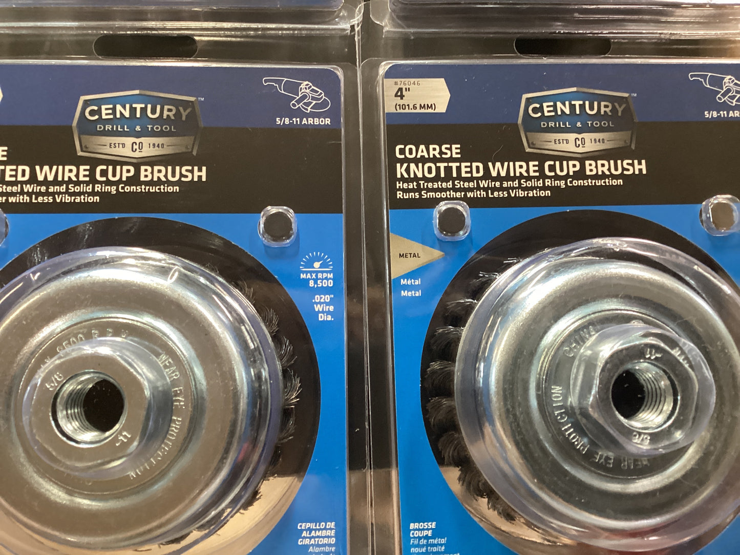 Knotted Wire Cup Brush 4” 5/8-11