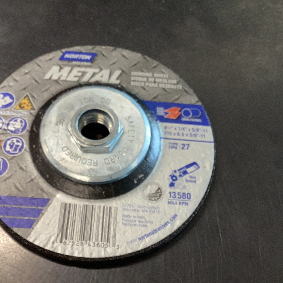 Norton Metal 4.5 x 1/4 x 5/8