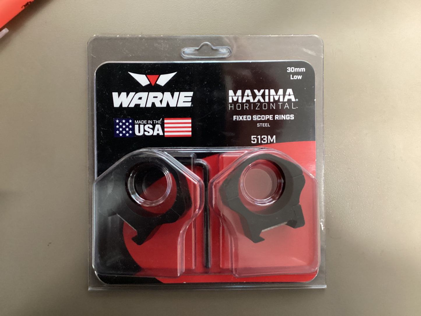 Warne 513m maxima horiz rings 30mm low