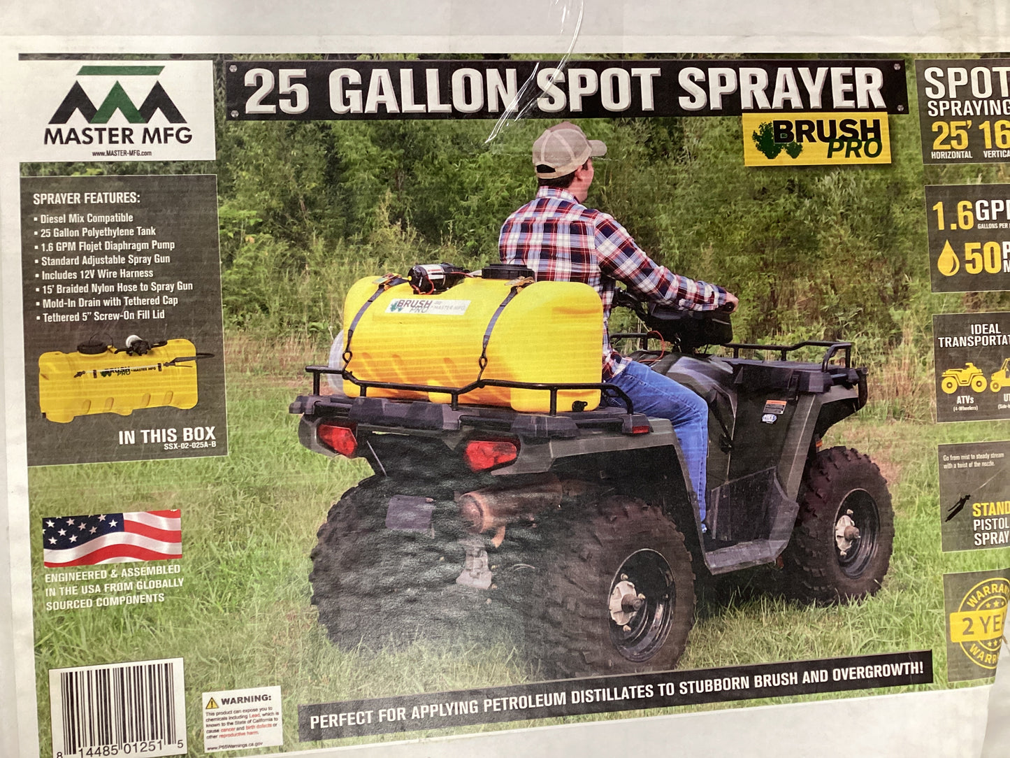 Diesel Sprayer 25gallon Brush Pro