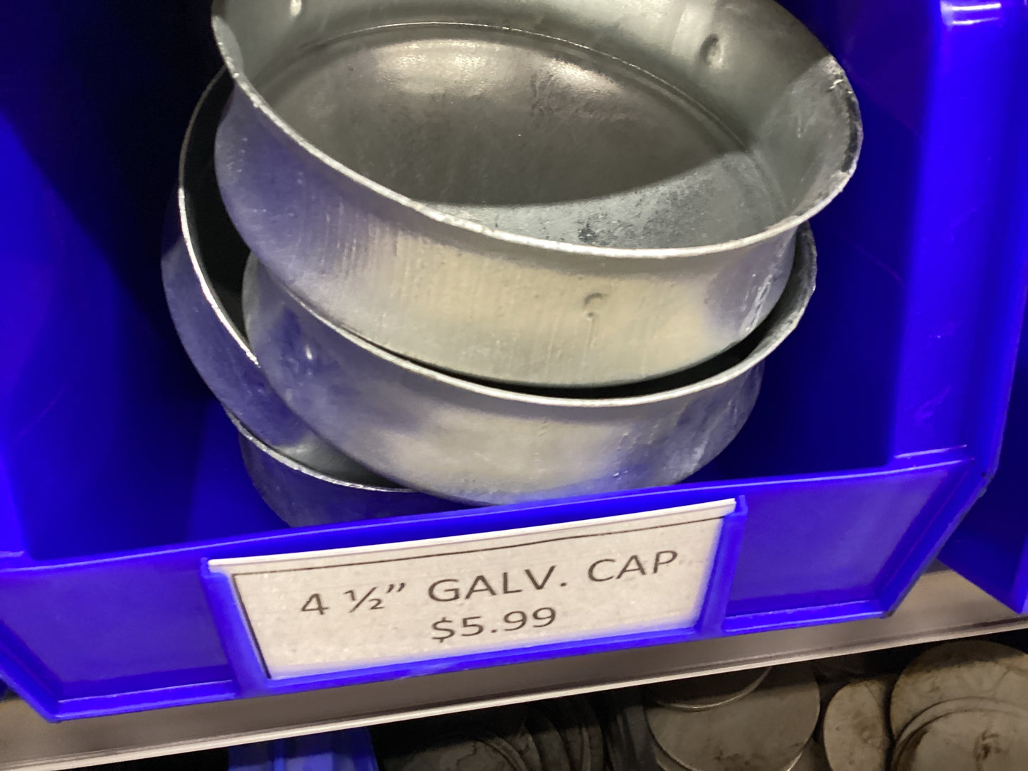 4 1/2” Galv. Pressed Cap
