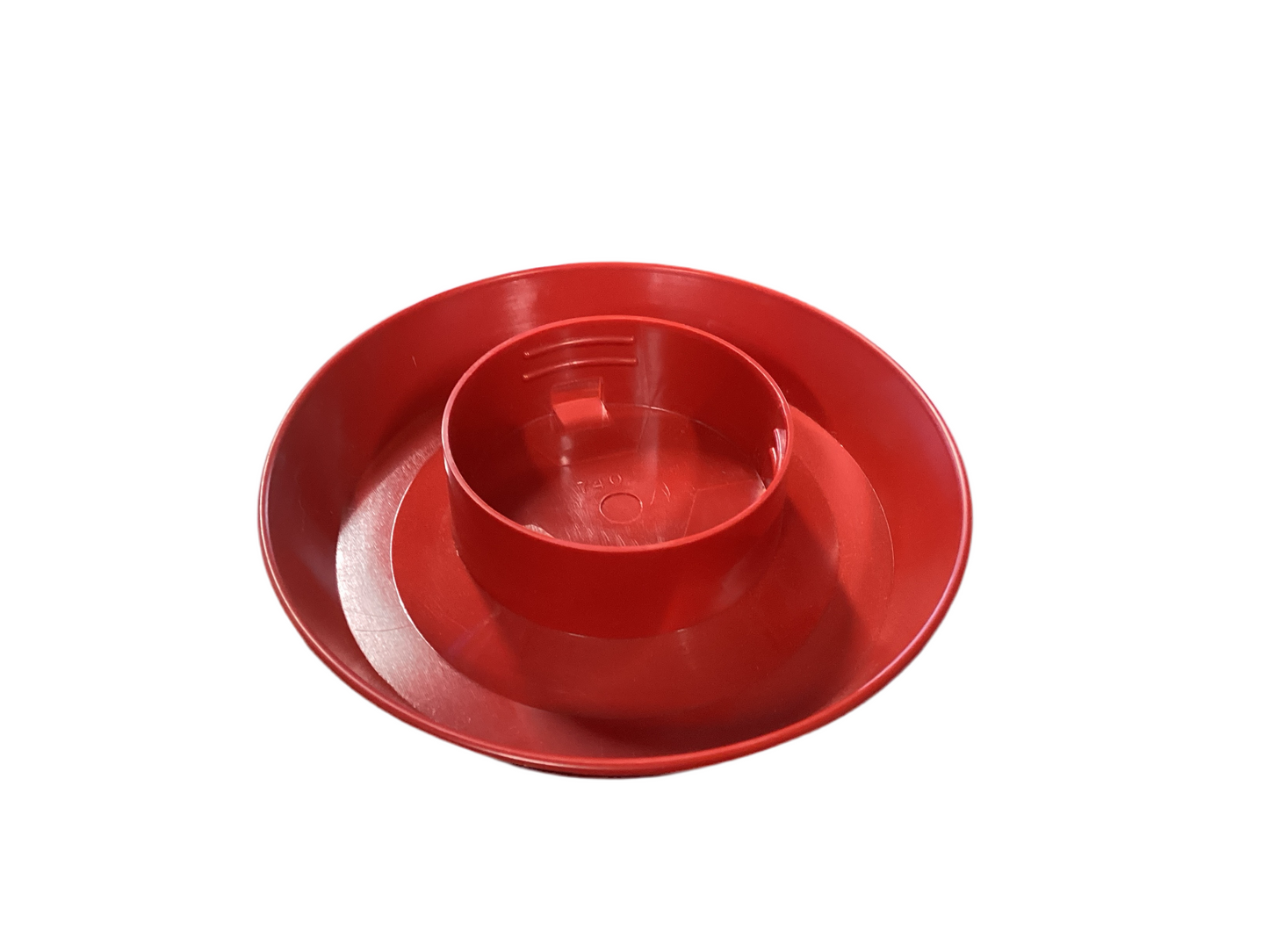 Red Plastic Quart Threaded Base