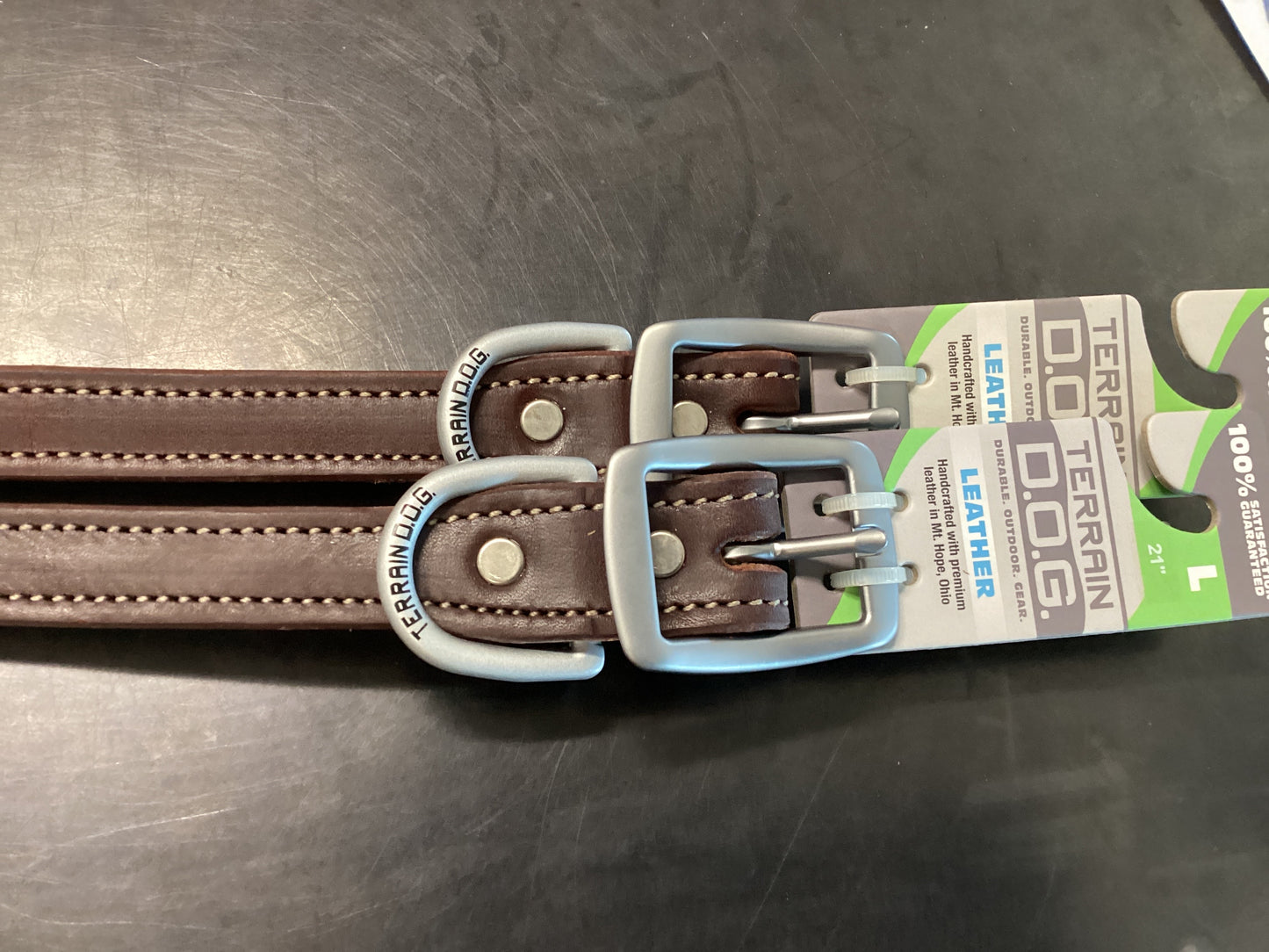 Leather Dog Collar 21”
