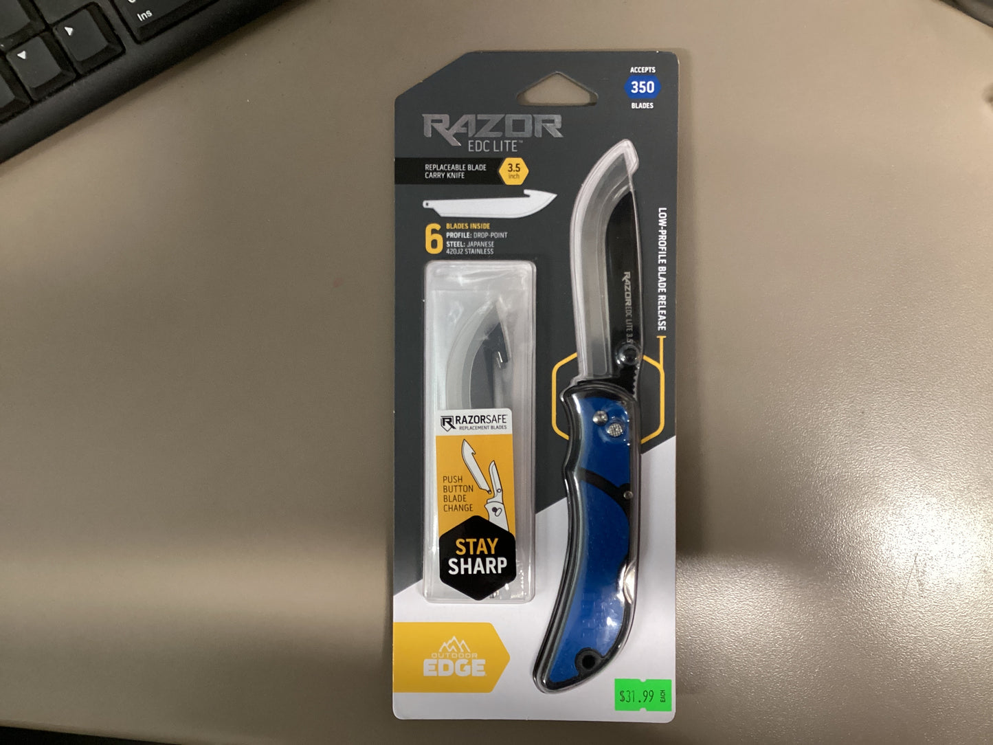 Outdoor edge razor EDC lite BLUE
