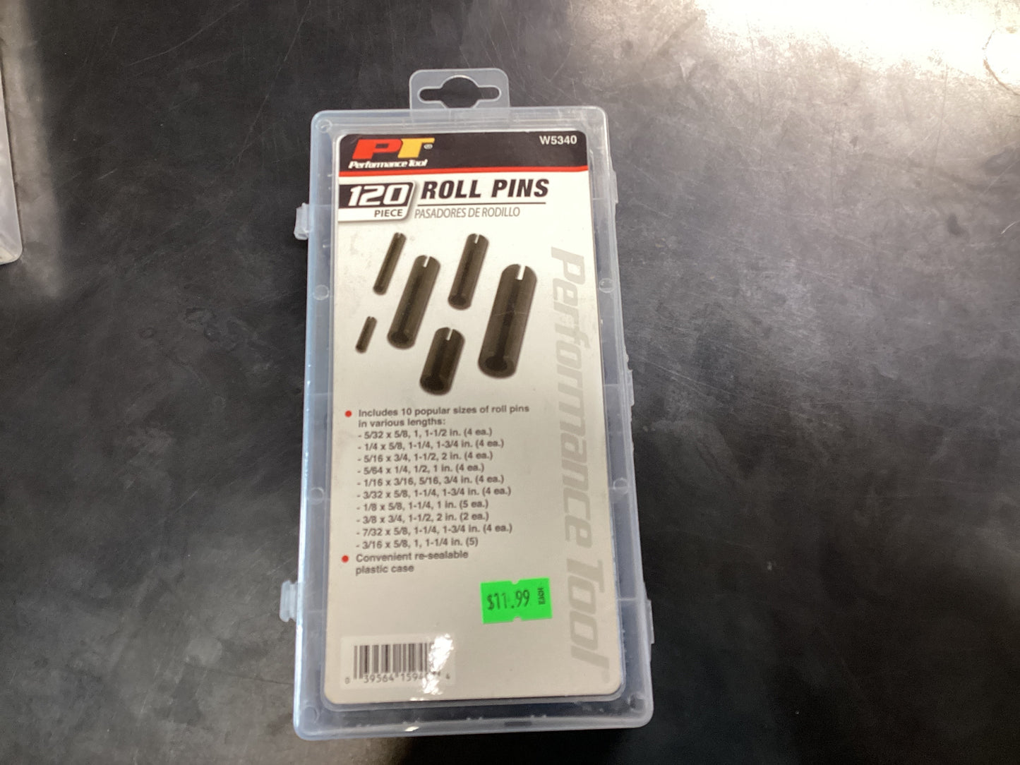 Roll Pin set 120 piece