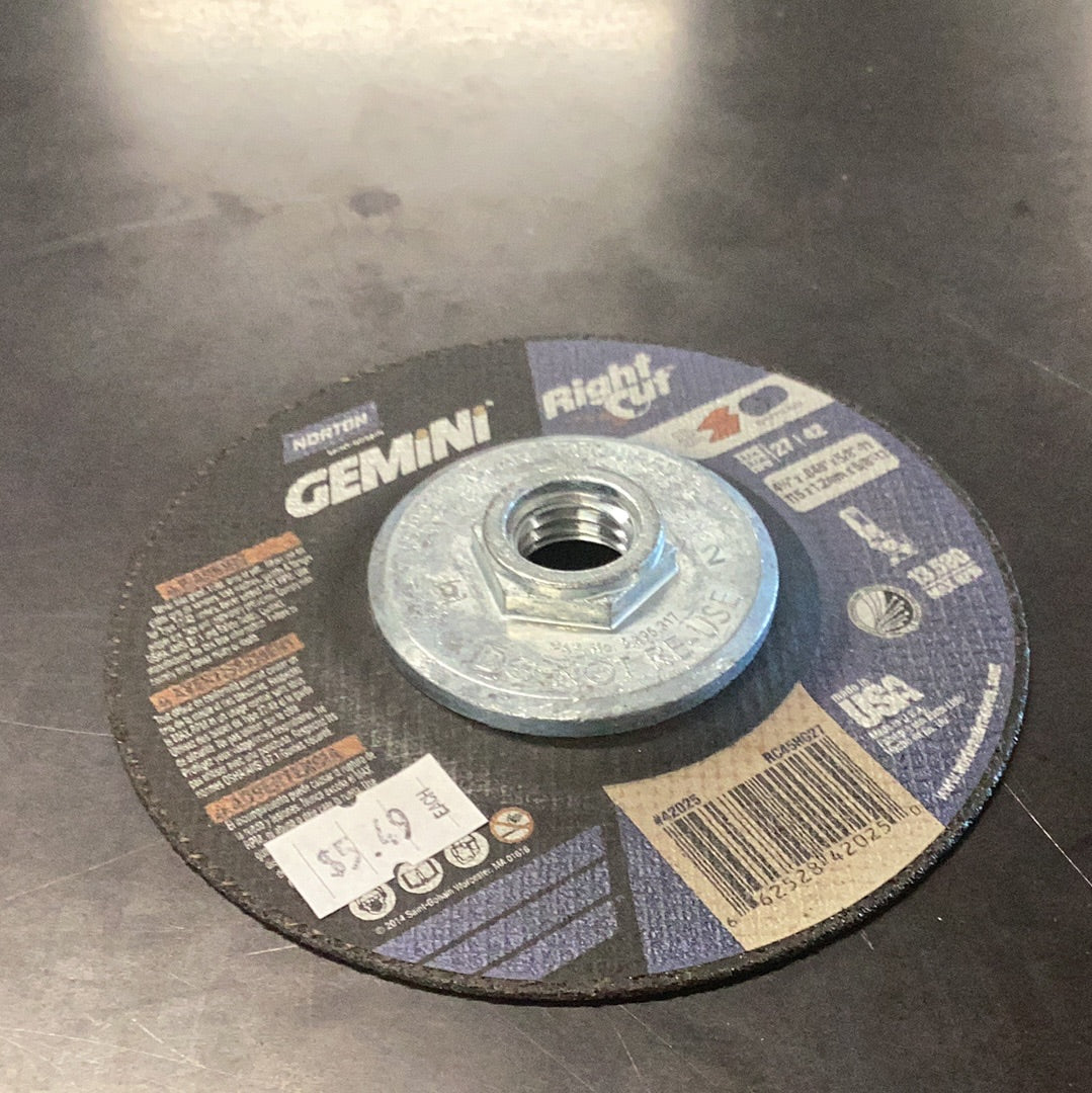 Gemini 4-1/2x5/8 Cutting Wheel