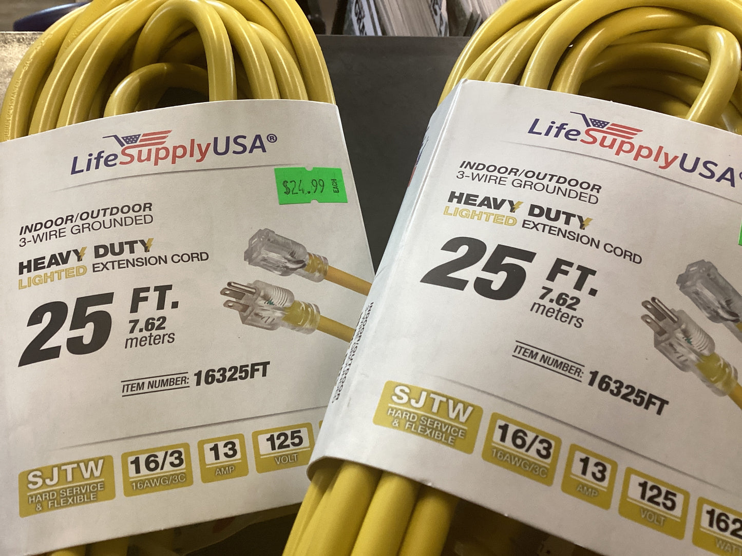Indoor/Outdoor 25’ Extension Cord