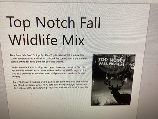 Top Notch Fall Wildlife Mix