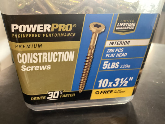 Construction Screws 10x3-1/2” Interior