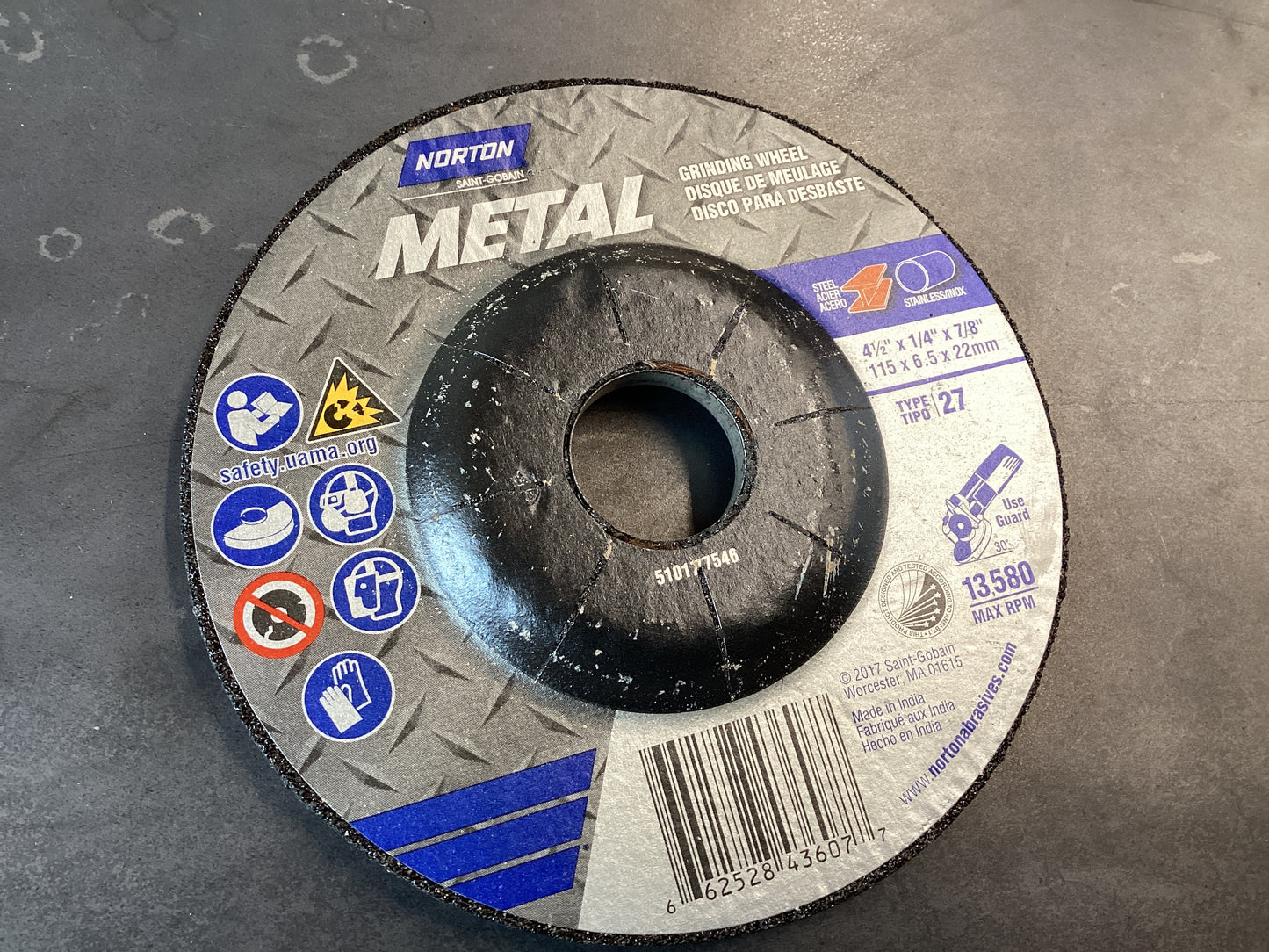 Metal 4.5x1/4x7/8