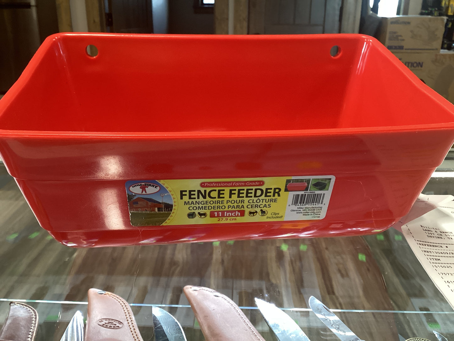 11” Red Fence Feeder