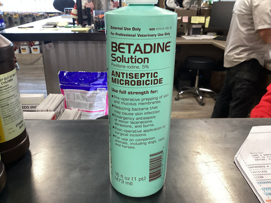 Betadine Solution Iodine 5% 16oz