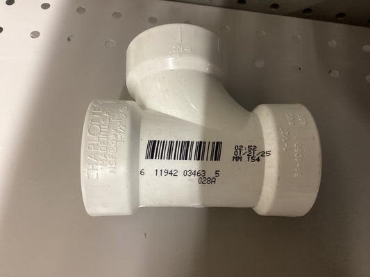 1-1/2” Hub San Tee PVC