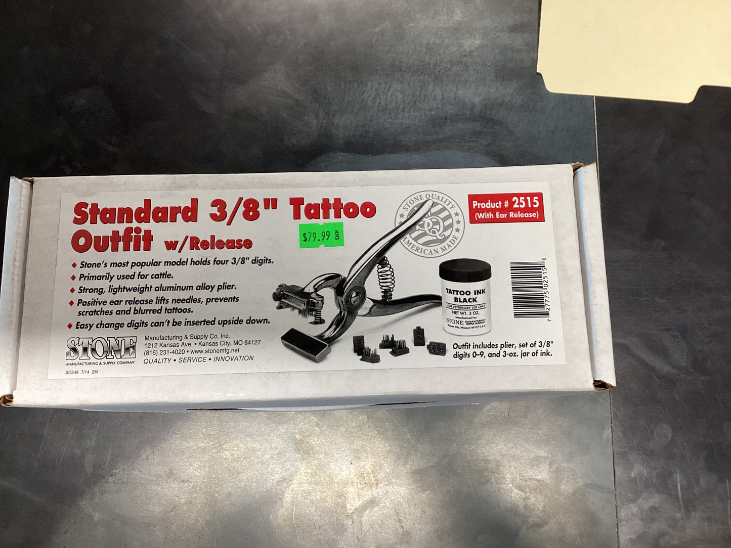 Standard 3/8 Tattoo Outfit w/release
