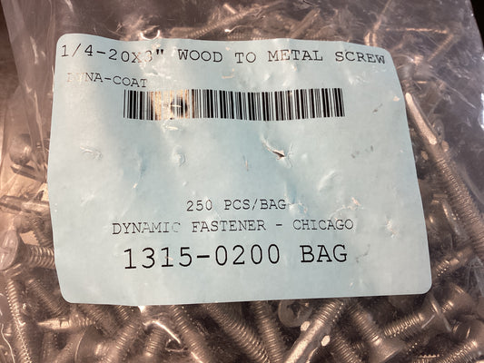 1/4-20x3 Wood to Metal 250