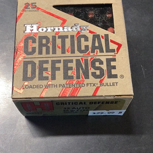 Hornady 32 auto 60gr