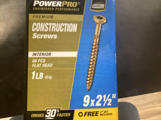 Construction Screws 9x2 1/2