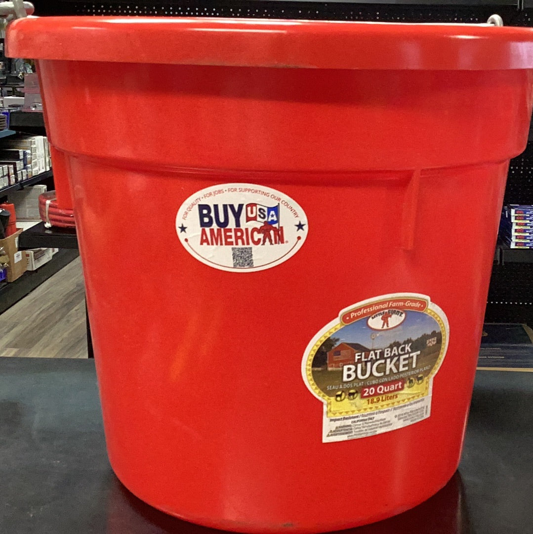 20QT Flat Back Bucket