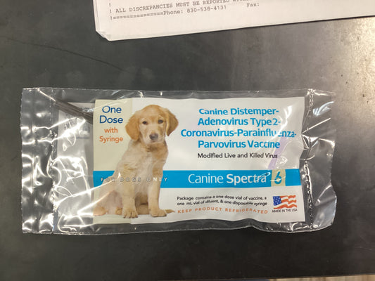 Canine 6 Spectra w/ Syringe One Dose