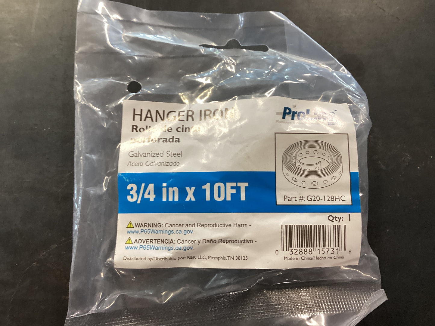Hanger Iron 3/4x 10’