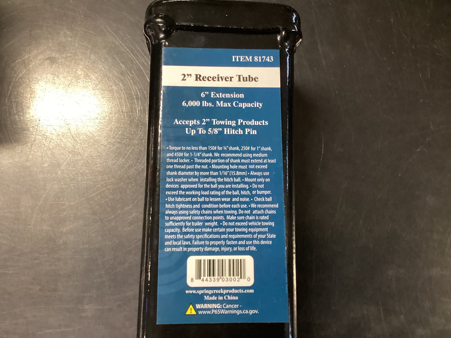 2” Receiver Tube 6” Extension
