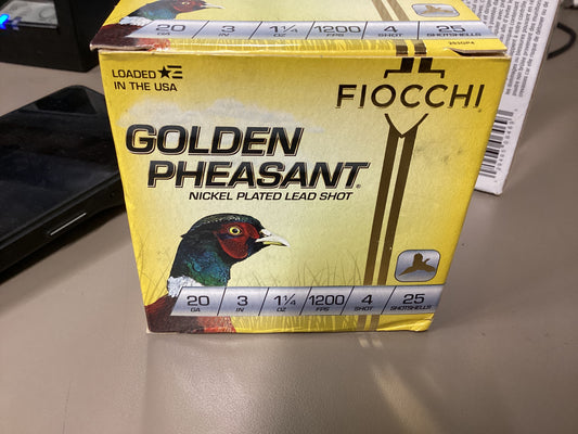 FIOCCHI Golden Pheasant 20ga 4sht 25ss