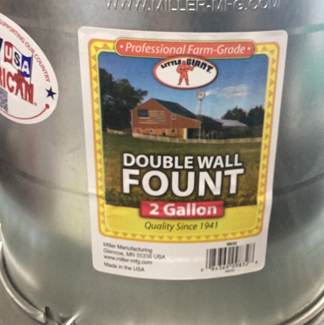 Double Wall Fount 2 Gallon