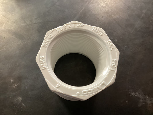 1-1/2”-1/4” Bushing PVC