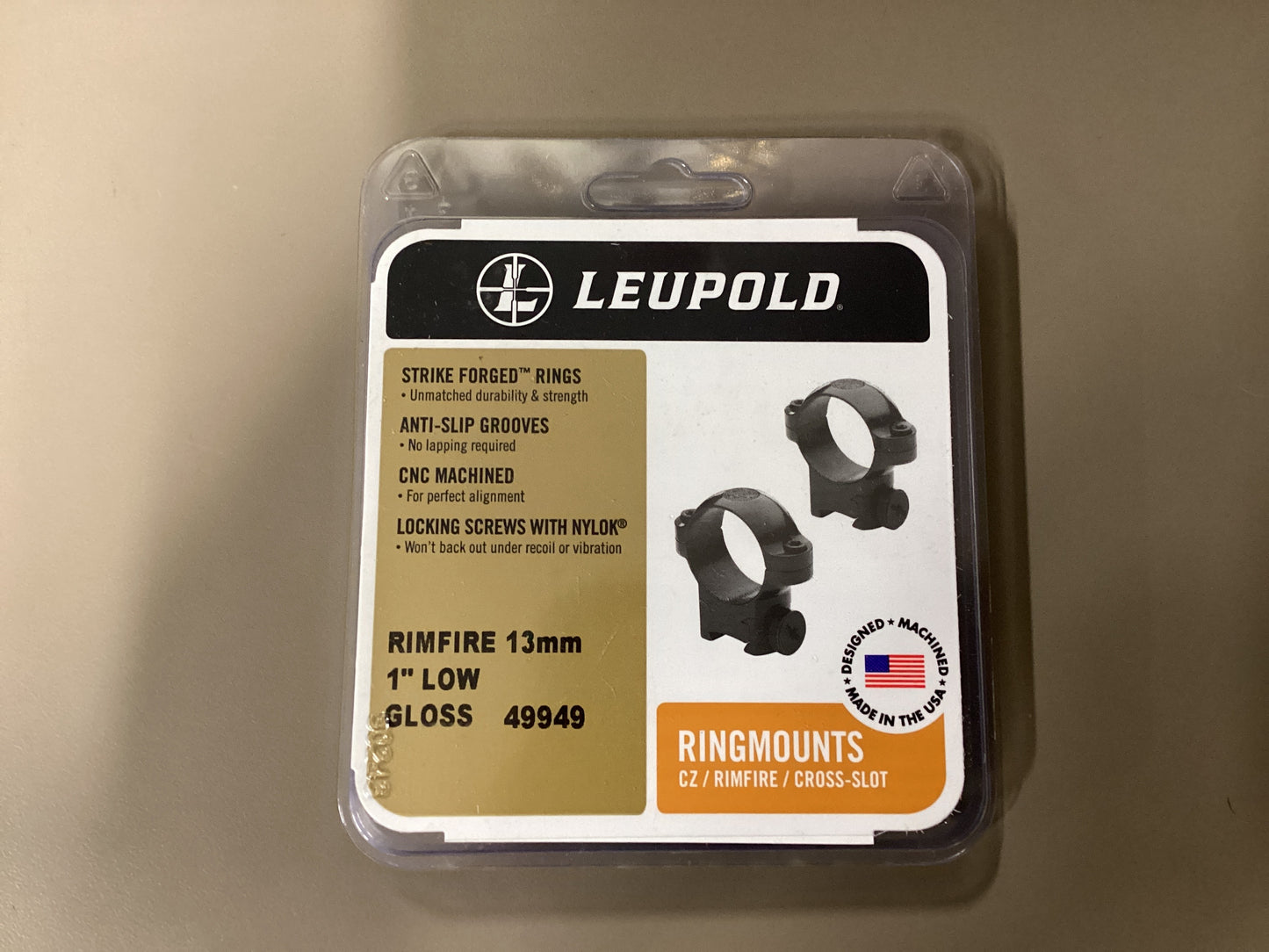 LEUPOLD Rimfire Ring Mounts 13mm 1” Low