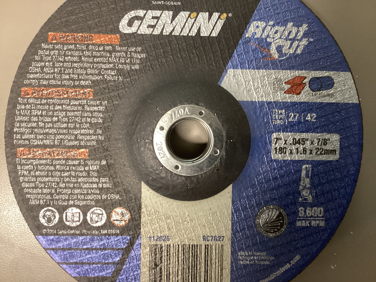 Gemini Right Cut 7”x .045