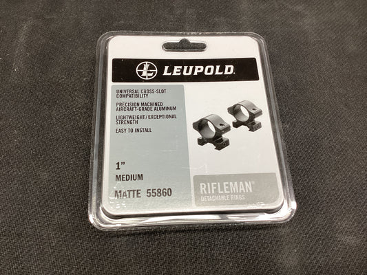 LEUPOLD RIFLEMAN Detachable Rings 1” Medium Matte