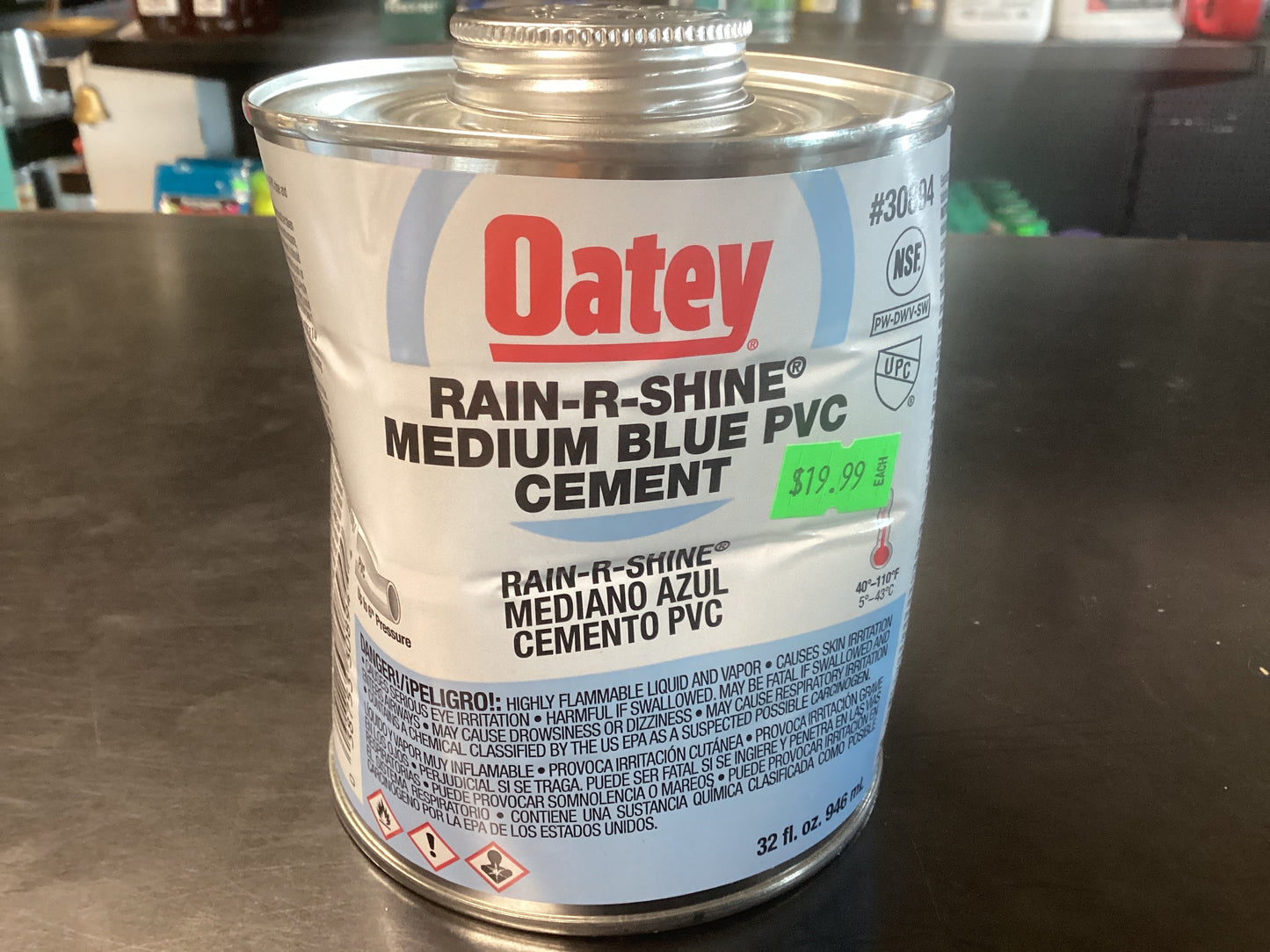Rain R Shine Blue PVC Cement