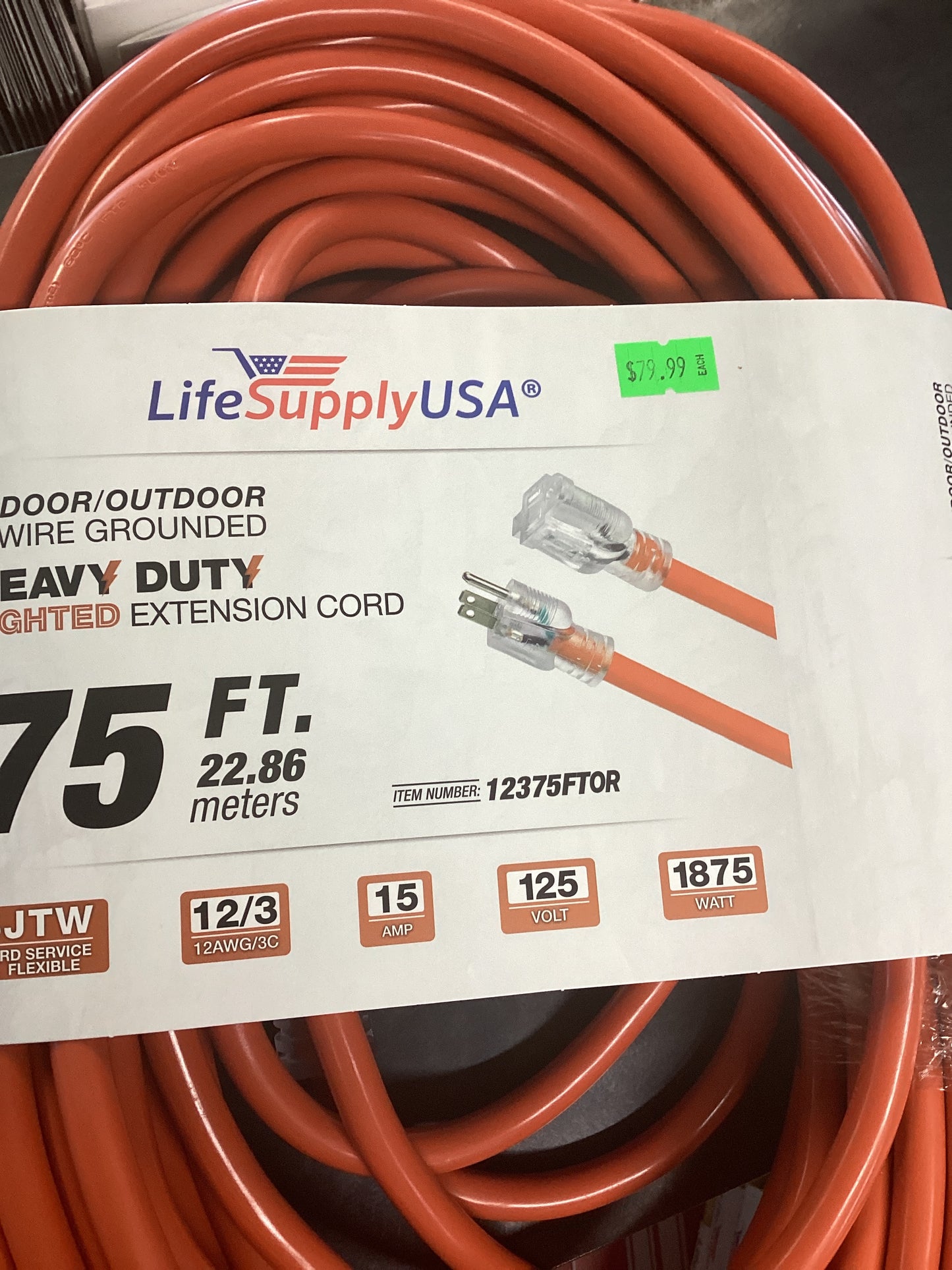 Indoor/Outdoor Lighted Extension Cord