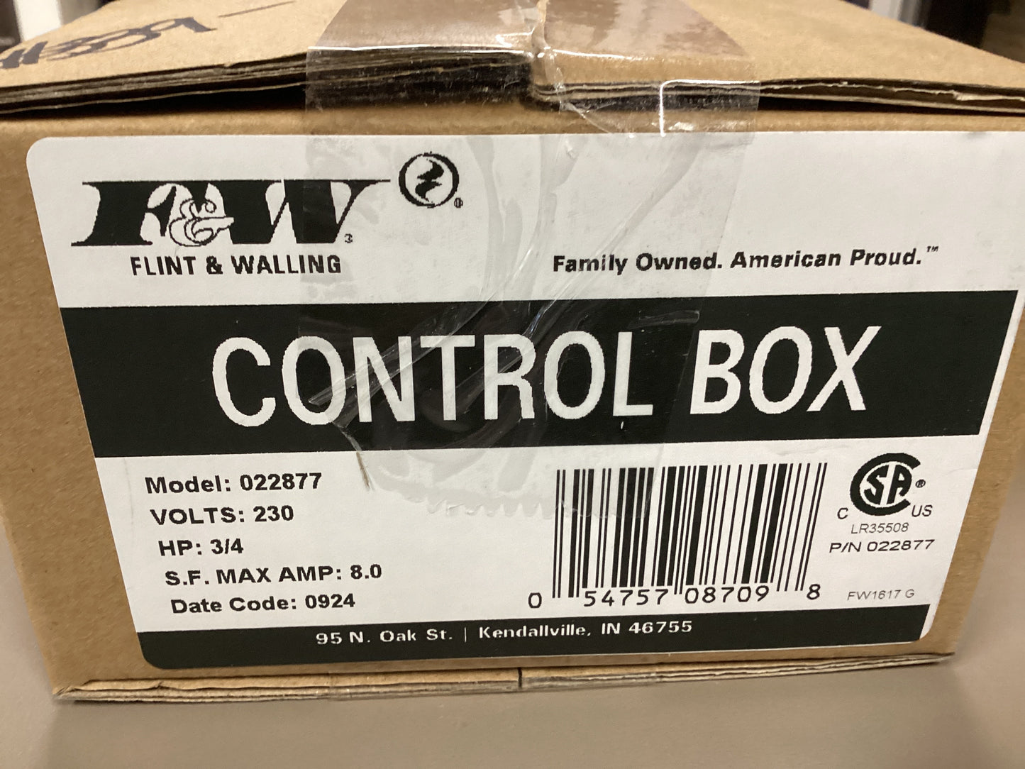 3/4 HP Control Box 230V