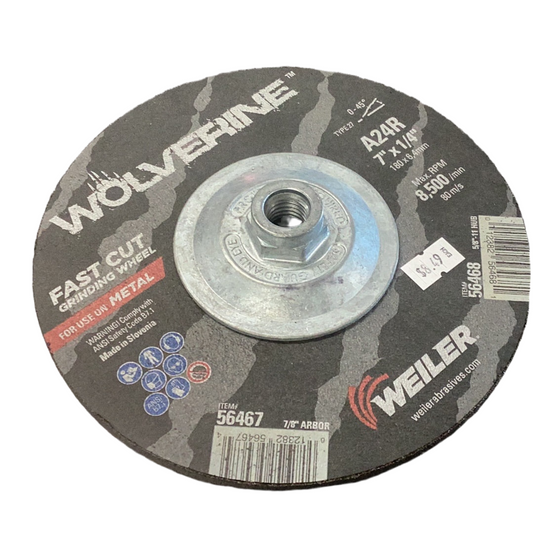 Weiler Wolverine 7x1/4" A24R